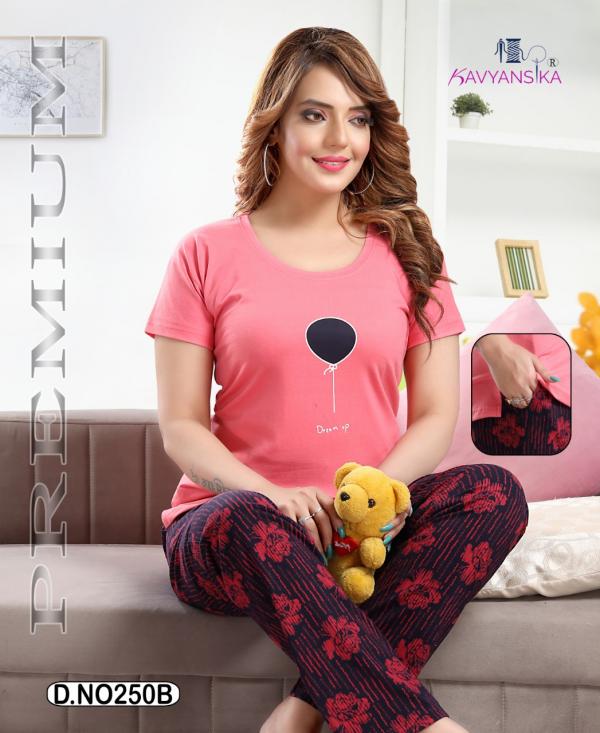 Kavyansika Vol 250 Stylist Hosiery Cotton Night Suit